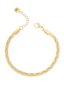 Platte snake armband met patroon