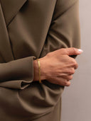 Platte snake armband met patroon
