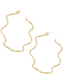 Goudkleurige oorringen wave
