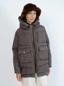Donkergroene puffer jas lyndon