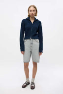 Lichtgrijze dank long shorts