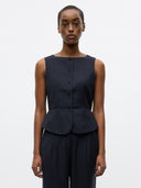 Donkerblauw gilet fresno