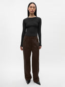 Donkerbruine pantalon beta