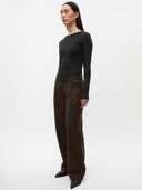 Donkerbruine pantalon beta