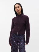 Donkerpaars wollen vest enbessie