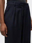 Navy pinstripe dore pants