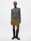 Camelkleurige minirok tucson skirt