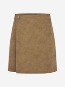 Camelkleurige minirok tucson skirt