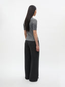 Grijze polo enicy ss knit