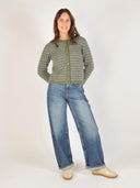 Groen gestreepte cardigan ada ls