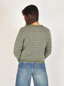 Groen gestreepte cardigan ada ls