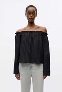 Off-shoulder harriet ls top