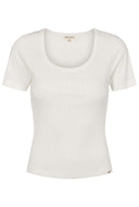 witte top met ribstof ESElla
