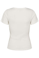 witte top met ribstof ESElla