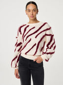 Creme zebra pullover