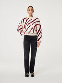 Creme zebra pullover