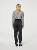 Ecru gestreepte blouse alex