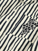 Ecru gestreepte blouse alex