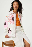 Ecru denim jacket elody jacket