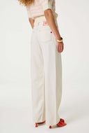 Ecru wide-leg jeans lucy 34