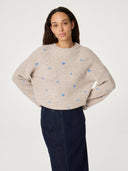 Beige gebreide trui Lidia Pullover