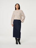 Beige gebreide trui Lidia Pullover