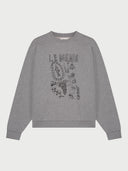 Grijze sweater met opdruk terry chateau sweater