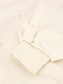 Licht beige sweater met embroidery hartjes dina