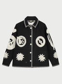 Zwarte wollen jas elias jacket