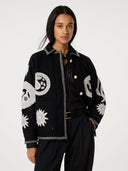 Zwarte wollen jas elias jacket