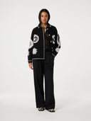 Zwarte wollen jas elias jacket