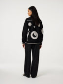 Zwarte wollen jas elias jacket