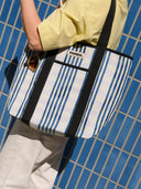 Grote gestreepte shopper