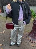 Zilveren metallic broek cristalle