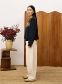 Antraciet sweater tilleul