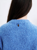 Lavendelblauw bouclé vest syros