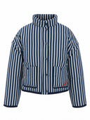 Gestreepte puffer jas gongju