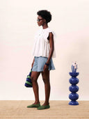 Blauwe denim shorts khoi