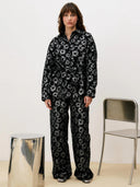 Blouse met zilveren print giuni