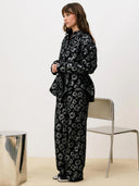 Blouse met zilveren print giuni