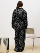 Blouse met zilveren print giuni