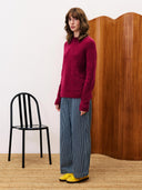 Bordeauxrode trui pull figaro