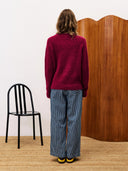 Bordeauxrode trui pull figaro