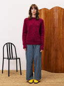 Bordeauxrode trui pull figaro