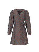 Bruine wikkeljurk robe salem
