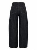 Donkerblauwe wide leg jeans bandai