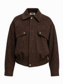 Donkerbruine suede bomberjacket foxton