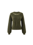 Donkergroene knit pivoine