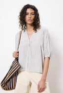 Fijn gestreepte blouse nawelle
