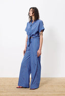 Blauwe blouse carmelle